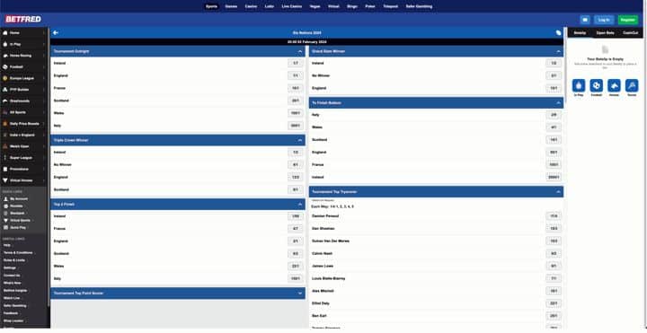 betfred rugby union betting
