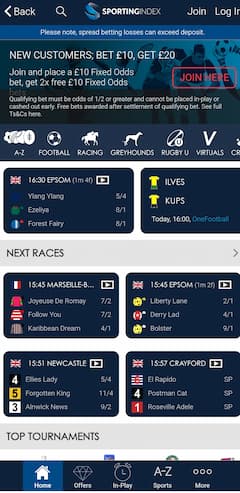 Sporting Index Mobile App