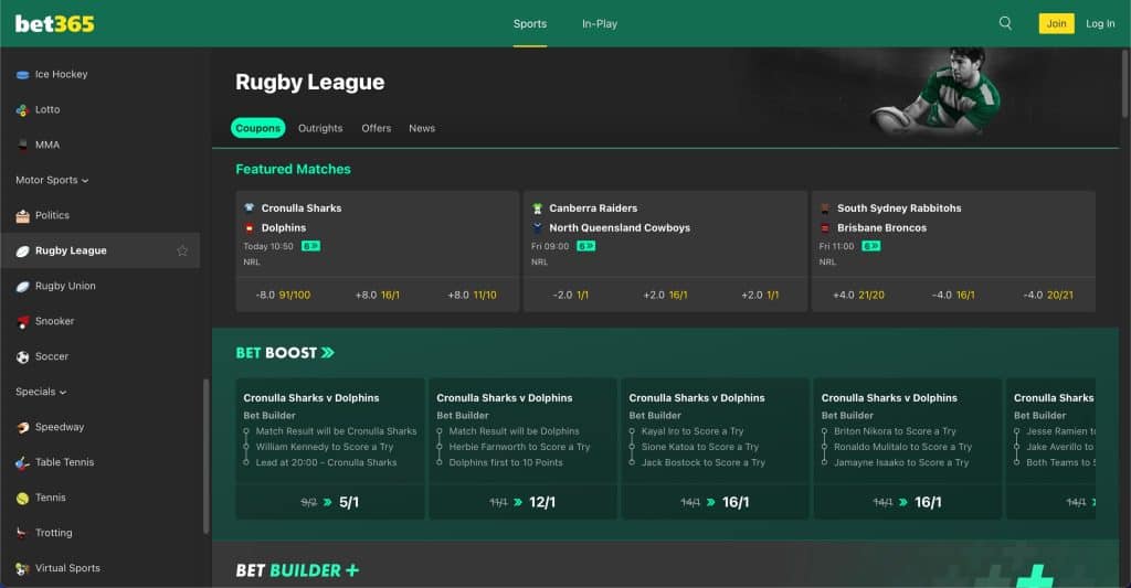 Bet365 rugby league