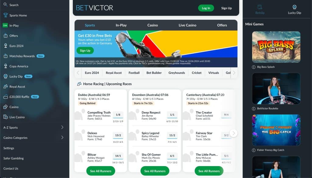 BetVictor front page