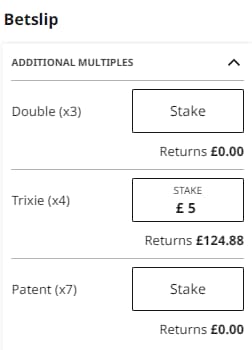 Trixie Bet Stake