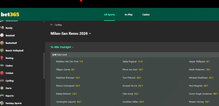 bet365 cycling